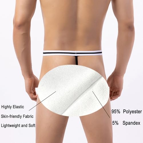 Men's Sexy Thong Underwear,G-String Bikini Lingerie,Soft and Breathable Male Jockstrap,Pouch Briefs4