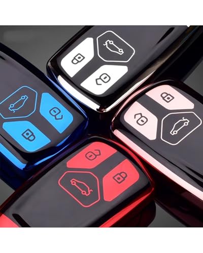 Carcasa de llave Audi A4 S4 B9 y Q5 protector TPU plata flexible 3