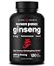 NutraChamps Korean Red Panax Ginseng 1000mg - 120 Vegan Capsules Extra Strength Root Extract Powder Supplement w/High Ginsenosides for Energy, Performance & Mental Health Pills for Men & Women