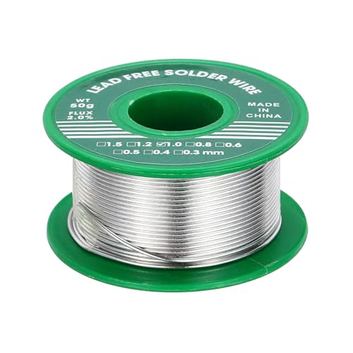 Image of MECCANIXITY Rosin Core Solder, 50g Tin Solder Wire Flux Core Solder 1mm for Electrical Soldering, Sn99.3 Cu0.7