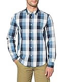 Softe Baumwollqualität MUSTANG Herren Casper Big Vichy Hemd, dunkelblau, 3XL