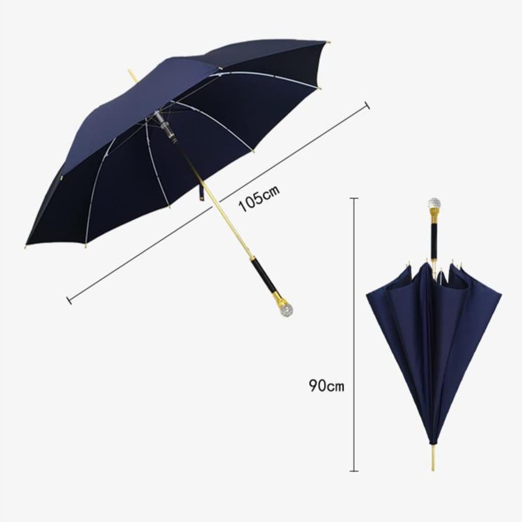 eexbz Umbrellas for Rain Long Handle Umbrella Sun and Rain Sunshade Sunshade Strong Durable Wind Resistant Automatic Straight Handle Umbrella Strong Umbrella for Wind and Rain(Blue)