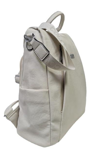 Zaino casual in ecopelle PU sistema antifurto, convertibile in borsa a tracolla con 2 tasche frontali, ideale per il lavoro, l'università... Art.5090-5 Prodotto Originale Coveri