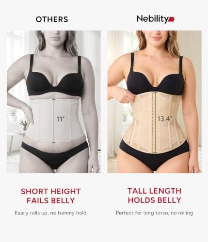 Nebility Waist Trainer for Women Long Torso Corset Shapewear Tummy Control Alternate view