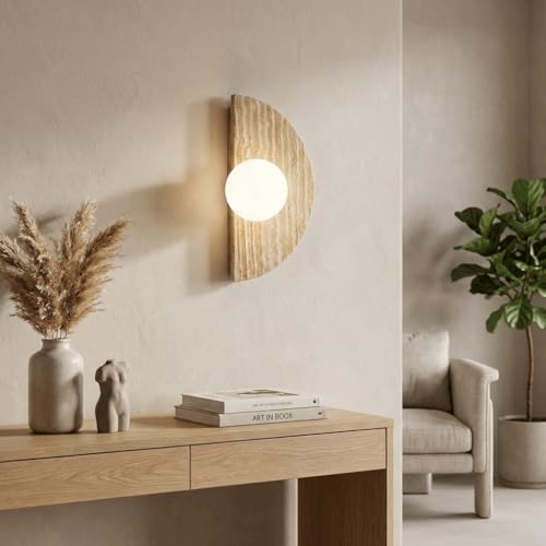 Aplique de pared de travertino amarillo y cristal lámpara g9 3