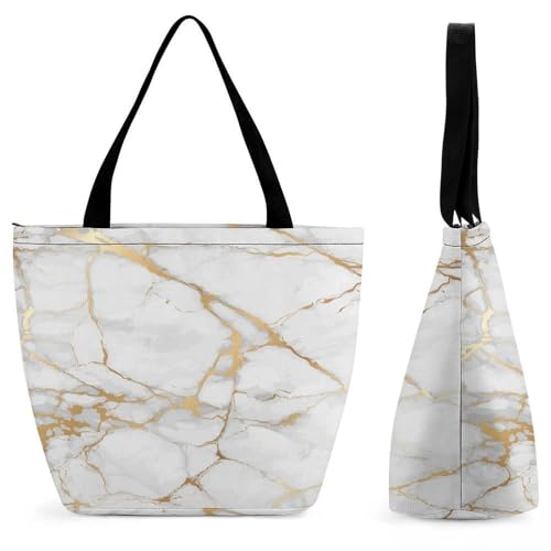 Sac à bandoulière marbre doré femme idéal pour le shopping et les voyages