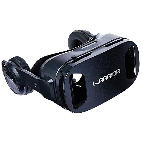 Óculos Warrior VR 3D Gamer Hedeon com Fone de Ouvido Preto