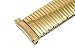 Speidel 15-18mm Gold Stainless Steel Twist O Flex Expansion Watch Band Strap Special Curved Ends!