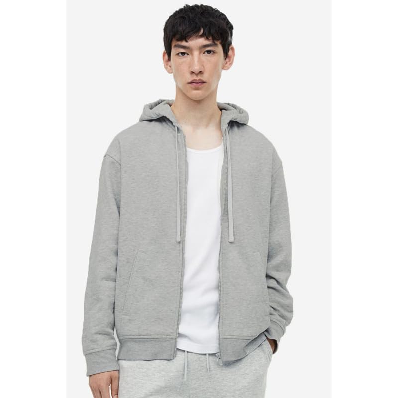 Image of Koverify Plain Chain Hooded Zipper Jacket for Men