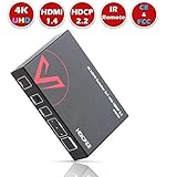 HDMI Switch 3X1 with IR Control,4K60Hz,HDCP 2.2 HDMI 1.4,Dolby Atmos & DTS:X, 3 port hdmi switcher,No need extra Power Adapter