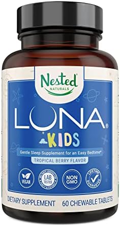Luna | #1 Bedtime Supplement | Naturally Sourced Ingredients for Easier Bedtime | 60 Non-Habit Forming Vegan Capsules | Herbal Supplement with Melatonin, Valerian Root, Chamomile Non-GMO (Kids)