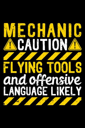 Mechanic Caution Flying Tools Offensive Language Handyman: Home Improvement Gifts Diy House Handyman | Dot Grid Journal, Notebook or Organizer | ... book, Scheduler, Task Checklist | 6x9 Inches image 2