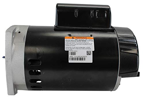 A.O. Smith B2853 1 HP, 3450 RPM, 1 Speed, 230/115 Volts, 6.6/13.2 Amps, 1.25 Service Factor, 56Y Frame, PSC, ODP Enclosure, Square Flange Pool Motor - Thumbnail 2