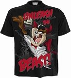 Photo Gallery spiral - taz - unleash the beast - t-shirt nera regular per uomo - s Photo Gallery spiral - taz - unleash the beast - t-shirt nera regular per uomo - s
