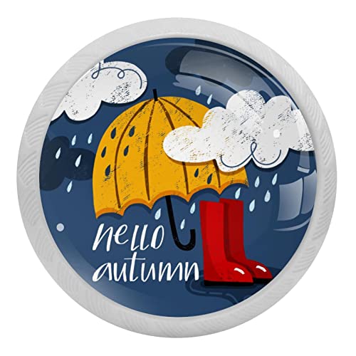 Boutons de tiroir en verre fluorescent d'architecte Hello Autumn de placard blanc - 2
