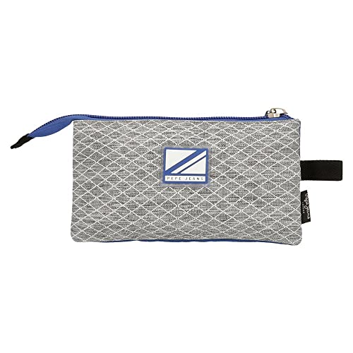 Pepe Jeans Darren Triple Case Blue 22x12x5 cm Polyester, Blue, Triple Case, 22 cm x 12 cm x 5 cm - Image 3