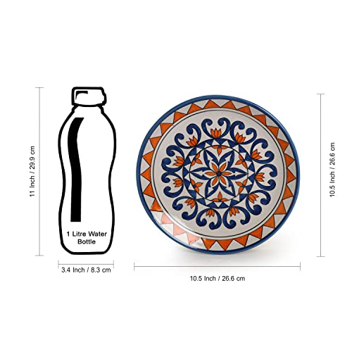 Image of ExclusiveLane 'Star Light' Ceramic Decorative Wall Plates Decor Hanging For Living Room Home Decoration Items (10 Inch, Handpainted)