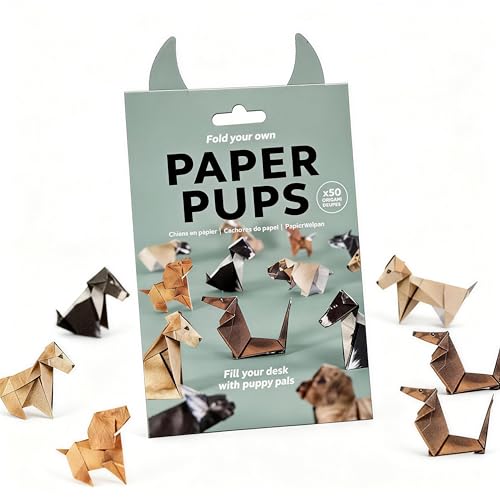 Origami Paper Kit DIY Dog - 50 Sheets Origami Paper for Folding Cute Dog Figures Fun Creative Craft for Adults Art Desk Decor and Gift for Pet Lovers
