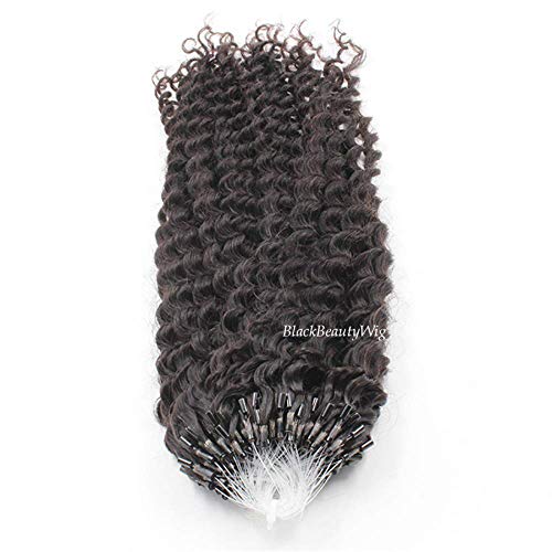 Miniatura 4 de Extensión de cabello humano rizado profundo con micro bucle, cabello Remy brasileño, rizado con micro cuentas, extensión de cabello de 10 a 30