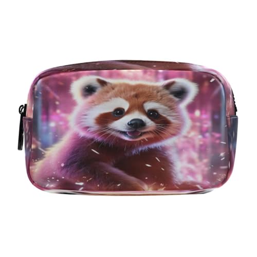 Panda Luminoso Astuccio per Matite per Trucco Cosmetico per Penne per Studenti Ragazze Ragazzi fantasia rosso