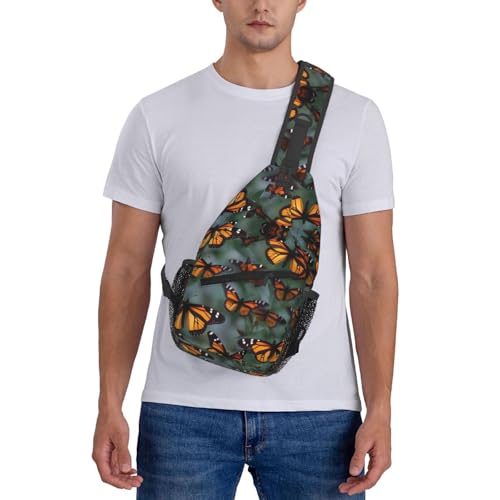 Mochila de bandolera con estampado de mariposas miniatura 7