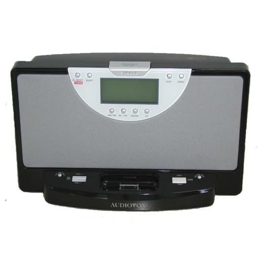 Audiovox CE609CR Thunder Clock Radio and Universal iPod and MP3 Player Docking Station