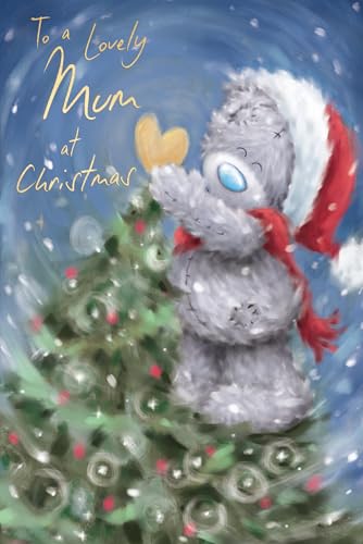 Me To You Tatty Teddy Christmas Card To A Lovely Mum Tatty Teddy With Tree Sketchbook Design 6x9ins - Official Collection
