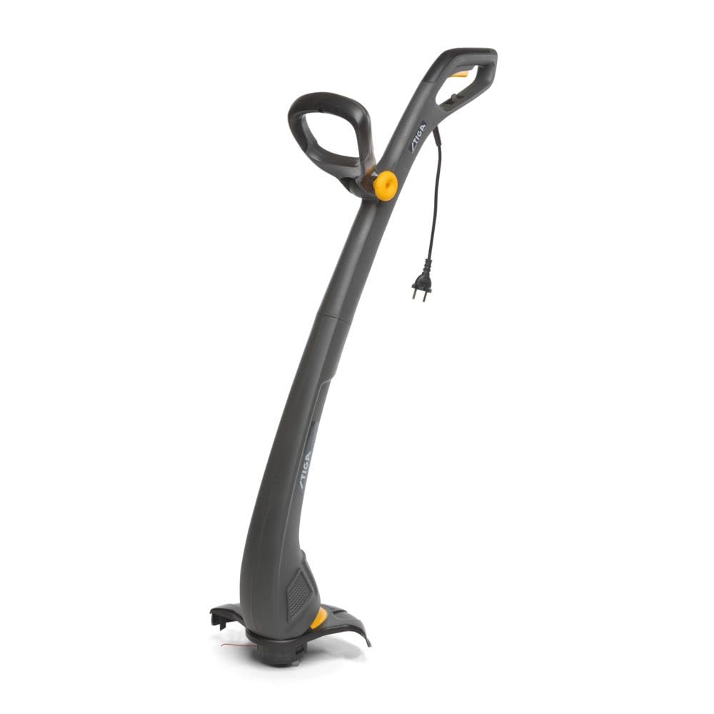 STIGA Cortabordes eléctrico GT 104c – Motor de 350 W, Ancho de Corte 24 cm, Cabezal Tap&Go de Doble Hilo