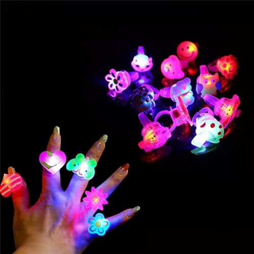 5 Piezas de Relleno para piñata con Forma de Anillo LED de gelatina, Bolsa de Recuerdo para Fiesta de niñas y niños