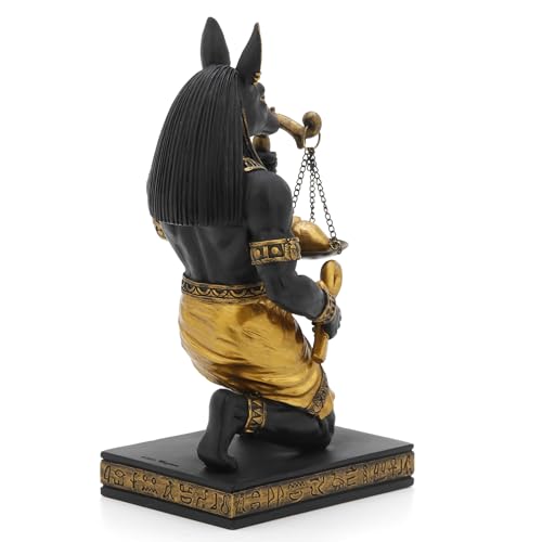 Estatua Resina Dios Anubis Egipcio 7.25 Inch Negro Dorado miniatura 2