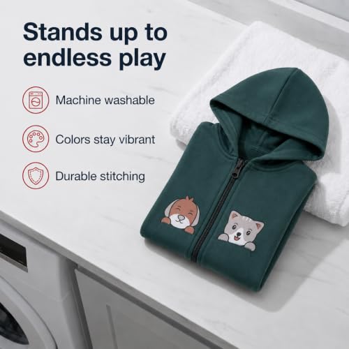 Image of The Mom Store Winter Jackets for Kids | Cute Sweatshirt and Cool Hoodies for Baby Boy and Baby Girls | with Zippers | Hoodie Cap