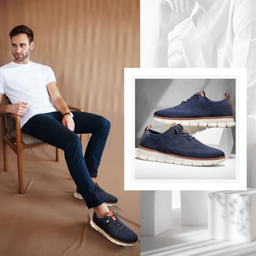 Wearbreeze Shoes for Men,Business Casual Shoes Mens,Comfortable Urban Dress Shoe for Men,Oxfords Mesh Sneakers,Breathable Upper Footwear,Lace-Up Lightweight Tennis Walking Shoe2