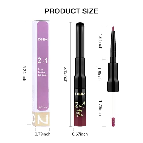 Image of evpct 1Pcs Hot Mauve Matte Lip Liner & Liquid Lipstick Stain Makeup Set for Women, Hot Mauve Lip Liner Stain Long Lasting Waterproof Smudge Proof, Cruelty Free Lip Stick Makeup 24 hours originales, 63