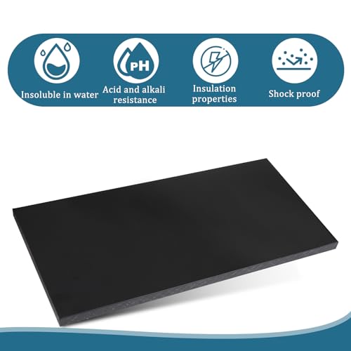 Image of 2 Pcs Hdpe Sheet 1 /2 inch Thick Size 6 inch x 12 inch High Density Polyethylene Board Solid Hard Plastic Block for Machining Home