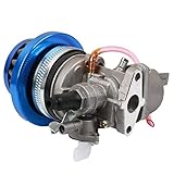 SFUO Filtro del carburador Carb Carby Aire pila for 2 Stroke 47cc 49cc piezas del motor Mini Moto Niños patio de ATV Dirt Bike bolsillo Minimoto (Color : Blue and Silver)