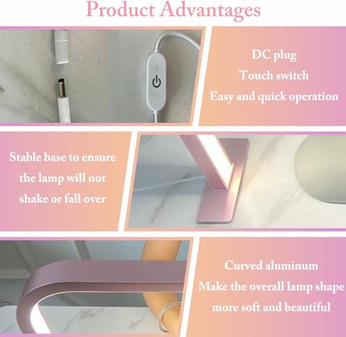 Lampe LED demi-lune pour table de manucure avec support réglable - 5