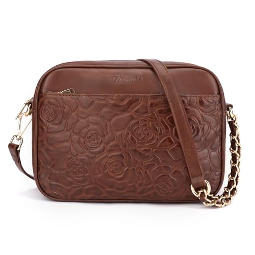 Crossbody Bags for Women, Vegan Leather Crossbody Purse Embossed Design Womens Purses Shoulder Handbags with Strap