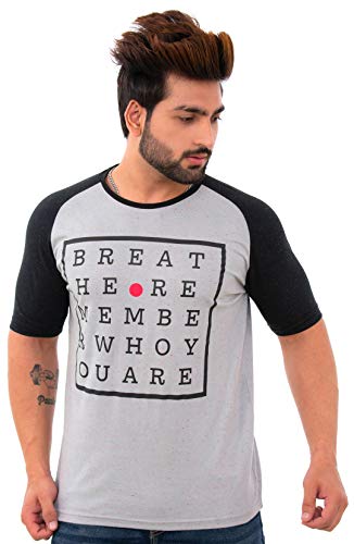 Image of Men's Printed Cotton Short Sleeves Round Neck T-Shirt
