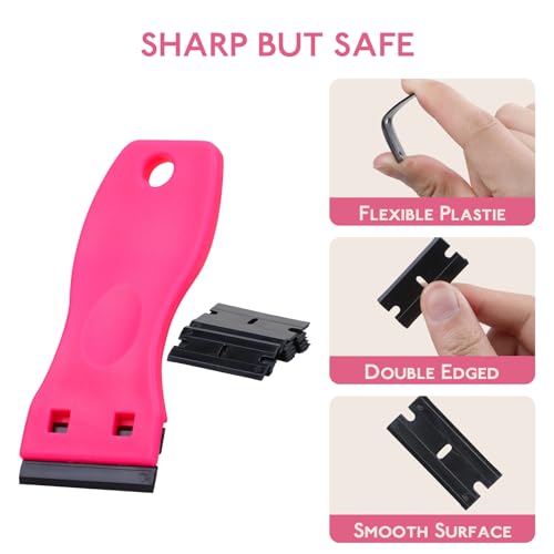 Image of WENNALIFE Tape-in Extension Adhesive Remover Scraper Kit with Plastic Blade
