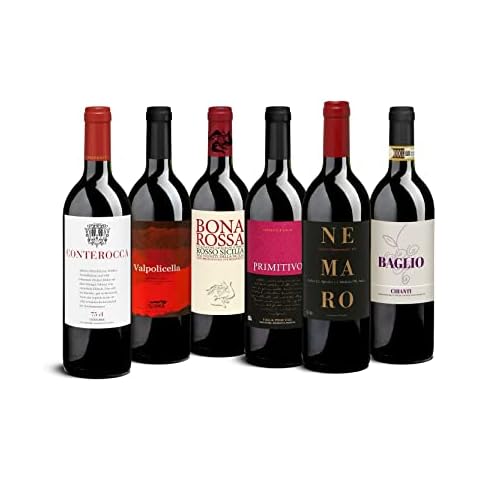 DELINAT - Weinpaket Bella Italia, Rotwein-Reise durch Italien: Piemont, Veneto, Toskana, Sizilien, Probierset Cover