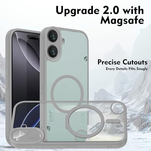 Image of V-TAN Back Cover for Nothing CMF1 Compatible Case, Matte Finish Transparent Case, TPU, Camera Protective Shockproof Cover (Grey)