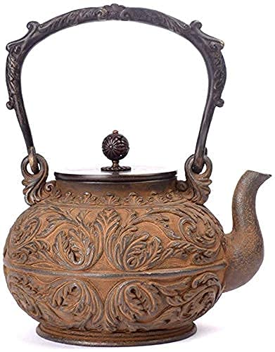 AWJ Tetera de Hierro Fundido de Estilo japonés con infusor Tetera Saludable de Hierro Tetera Grande de Hierro Fundido El…