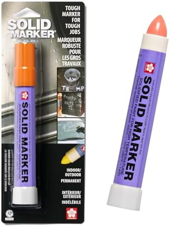 Sakura Solidified Paint Solid Marker, 14 to 392 Degrees F, Orange