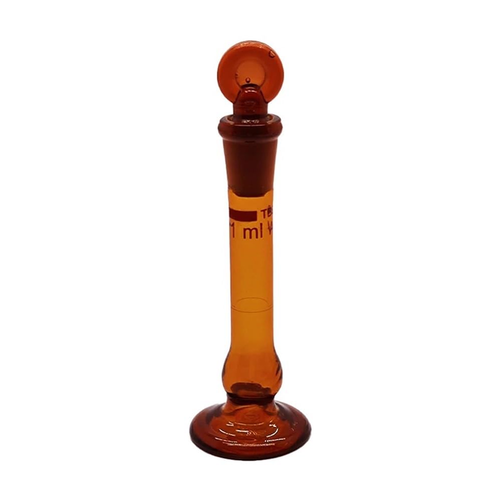 1 pz. Vetreria for matraccio volumetrico in vetro marrone con tappo, fornitura da laboratorio trasparente 5 ml a 2000 Attrezzature da laboratorio