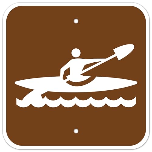 Kayaking Campground Metal Tin Sign 12x12