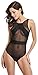 Women's Hot Sexy Mesh One Piece Monokini Bikini Swimsuit Swimwear, Large Black