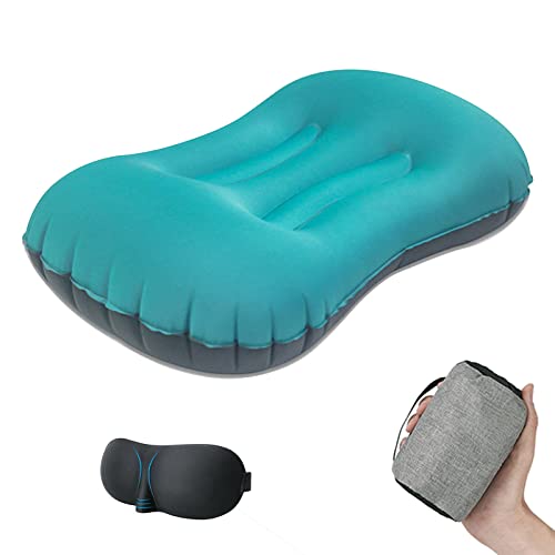 VakiReyy Almohada Hinchable Playa, Almohada de Camping y Viaje Inflable Ultraligera para Presionar a Mano Cómodas Dormir Mientras Caminar o Caminar Ergonómicas el Cuello y Soporte Lumbar Cover