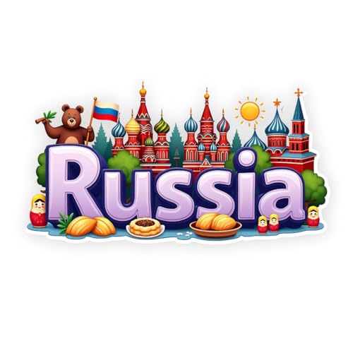 Image of Zesta Wooden Fridge Magnets Set | Refrigerator Decor Magnets for Kitchen | India Souvenir Fridge Magnet Collection | Wooden Magnet for Fridge Door Decoration (Russia)