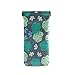 susiyo Palm Leaves and Tropical Flower Glasses Case Portable Microfiber PU Leather Soft Sunglasses Bag Eyeglasses Pouch Holder Squeeze Top for Women Men