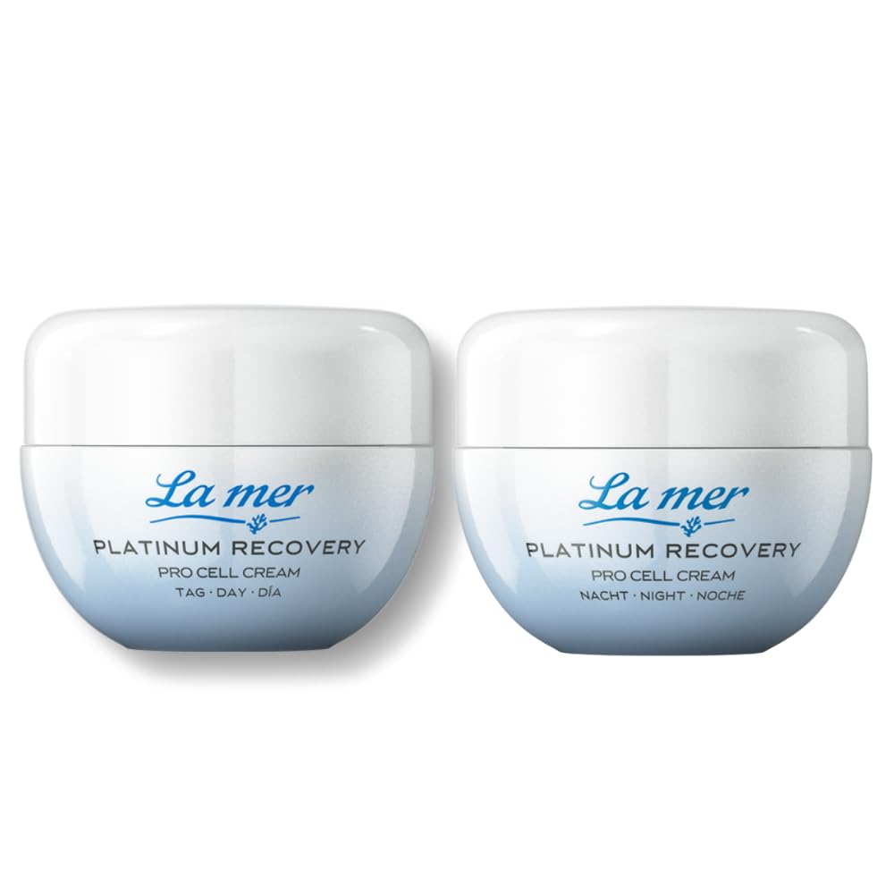 La mer Platinum Recovery Pro Cell Day & Night Cream Sparset – Luxuriöse Tages- & Nachtpflege mit Meeresschlick, Peptiden & Stammzellen – Feuchtigkeit & Regeneration für reife, anspruchsvolle Haut
